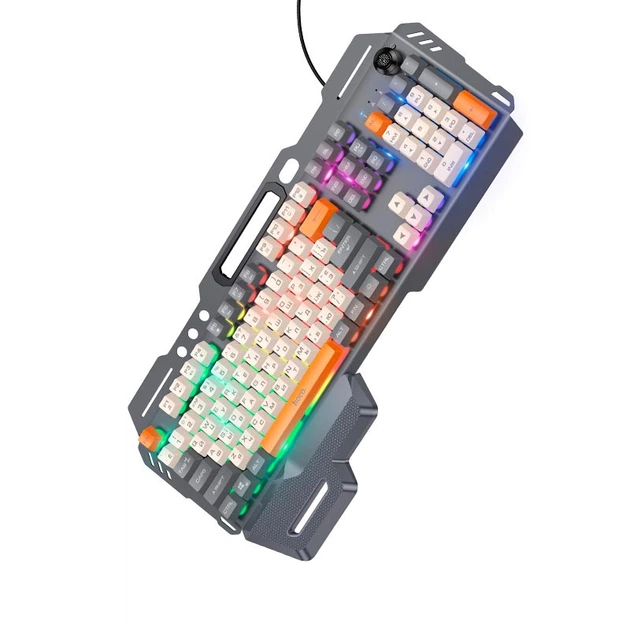 Клавіатура HOCO DI98 Murphy 3-color wired keyboard (Ukrainian version) Star Gray