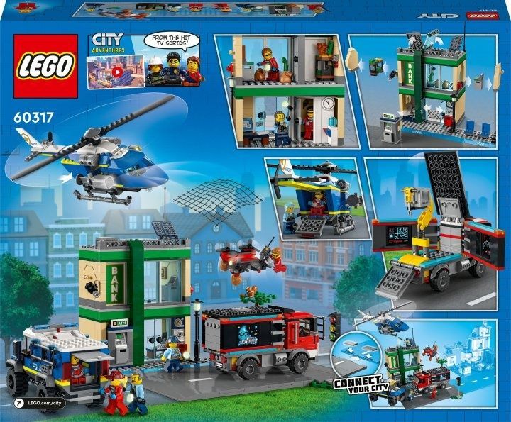 Конструктор LEGO City Погоня поліції в банку 915 деталей (60317)