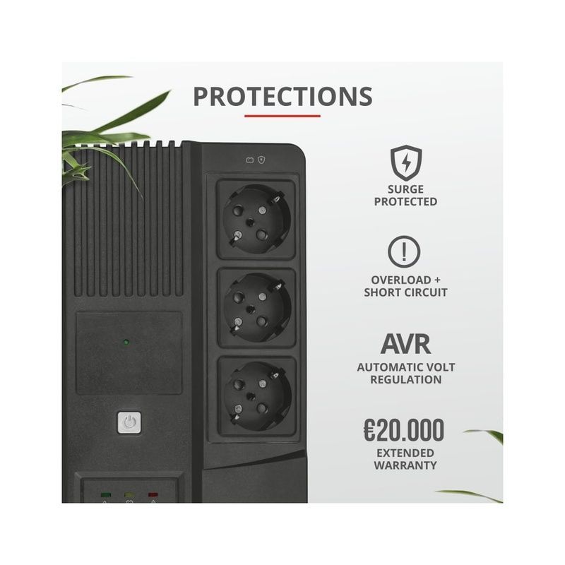 Пристрій безперебійного живлення Trust Maxxon 800VA UPS (23326)
