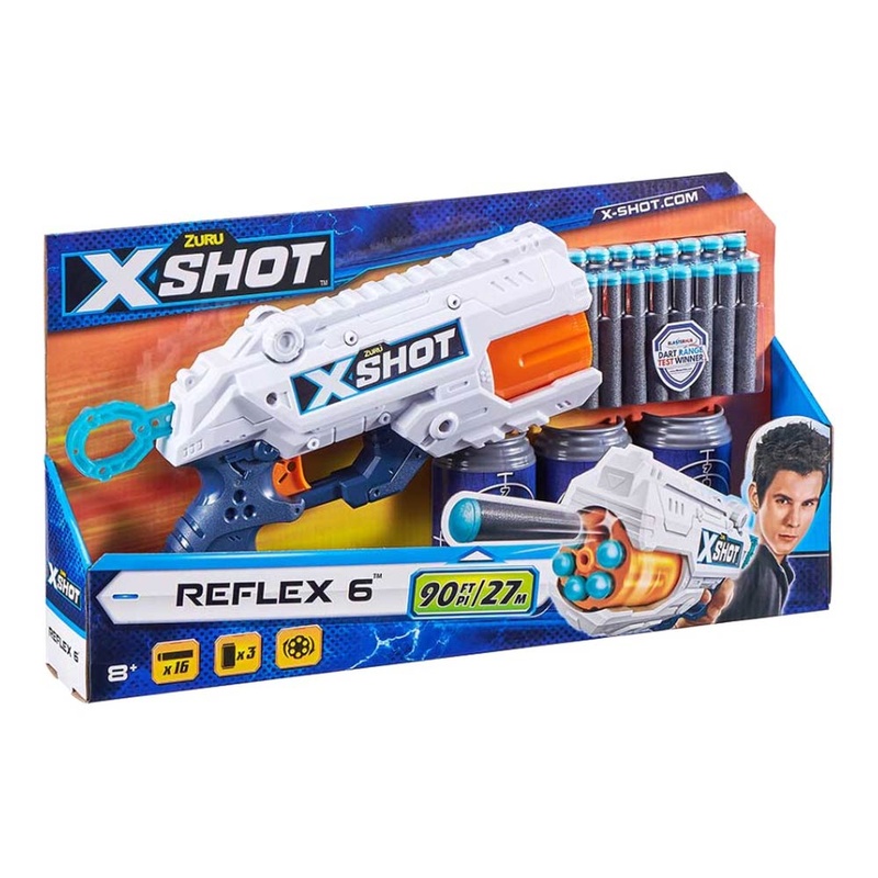 X-Shot Быстрострельный бластер EXCEL Reflex 6 (16 патронов),  (36433Z)
