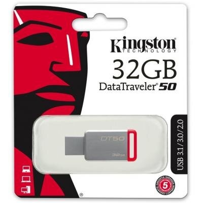 USB флеш накопичувач Kingston 32GB DT50 USB 3.1 (DT50/32GB)