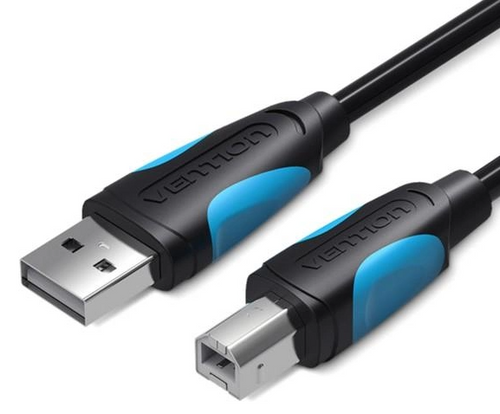 Кабель для принтера Vention USB2.0 A Male to B Male Print Cable 1M Black (VAS-A16-B100)
