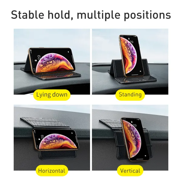 Силіконовий коврик тримач Baseus Folding Bracket Antiskid Pad Black (SUWNT-01)