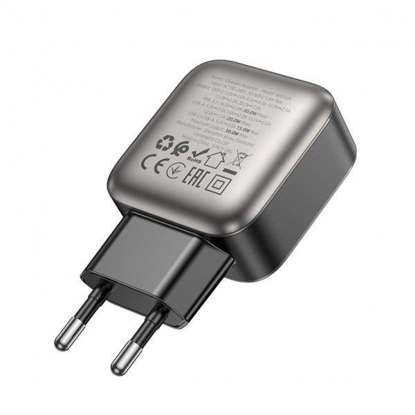Зарядное устройство BOROFONE BAS55A Absolute PD30W+QC3.0 charger(EU) Black (6941991116230)