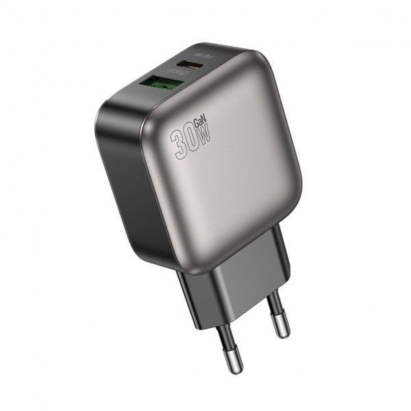 Зарядное устройство BOROFONE BAS55A Absolute PD30W+QC3.0 charger(EU) Black (6941991116230)