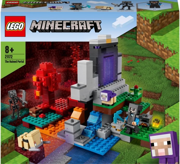 Конструктор LEGO Minecraft Разрушенный портал 316 деталей (21172)