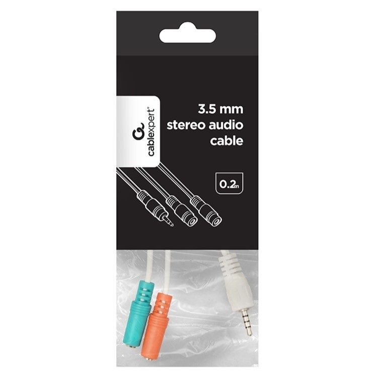 Переходник Cablexpert Jack 3.5mm папа/2х3.5mm мама (CCA-417W)