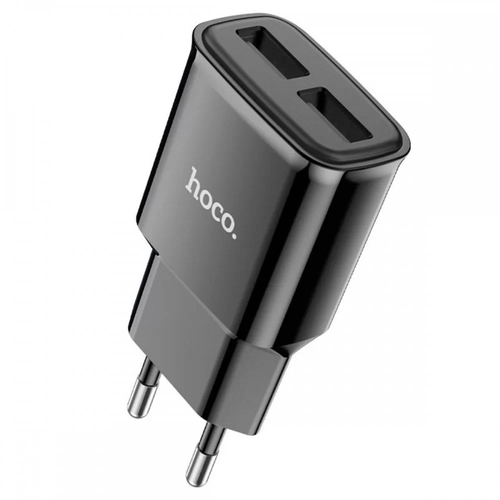 Зарядний пристрій HOCO C88A Star round dual port charger Black (6931474749482)