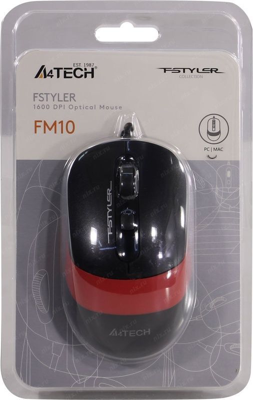 Мишка A4Tech Fstyler FM10 red
