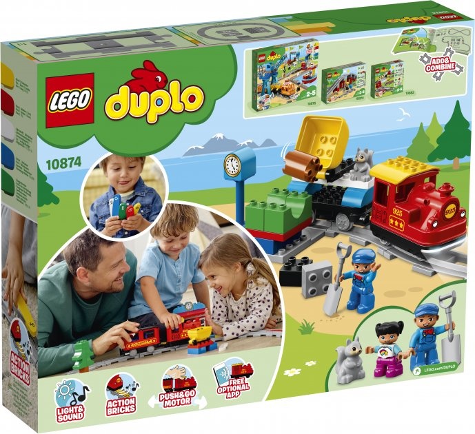 Конструктор LEGO DUPLO Town Поезд на паровой тяге 59 деталей (10874)
