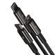 Кабель Baseus Tungsten Gold One-for-three Fast Charging Data Cable USB to M+L+C (CAMLTWJ-01)