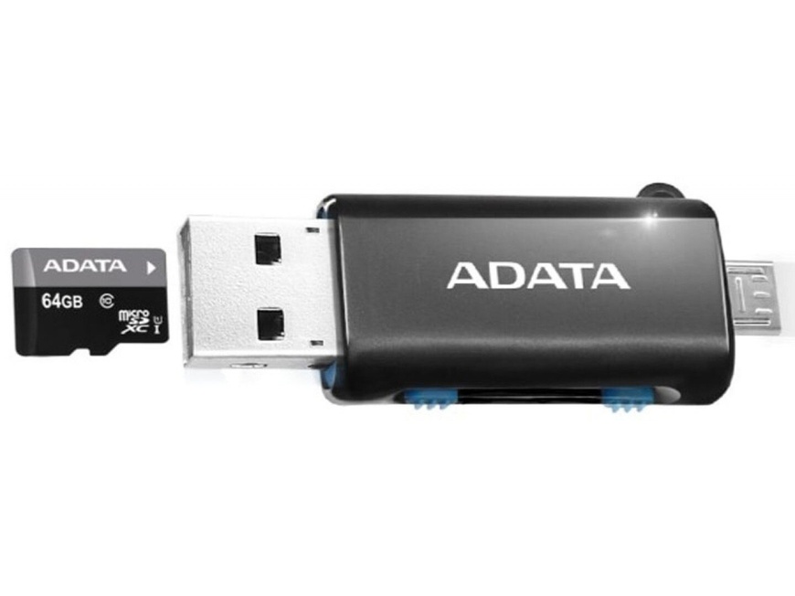 Кард-рідер ADATA microSD OTG microUSB to USB 2.0