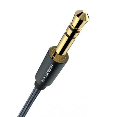Аудио-кабель BOROFONE BL3 Audiolink audio AUX cable, 1m Metel Grey