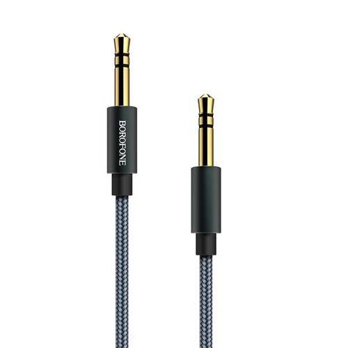 Аудио-кабель BOROFONE BL3 Audiolink audio AUX cable, 1m Metel Grey