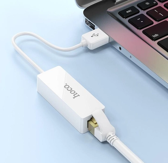 Сетевая карта Hoco UA22 Acquire USB Ethernet Adapter White (6931474784117)