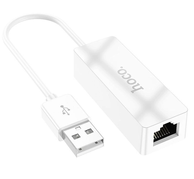 Мережева карта Hoco UA22 Acquire USB Ethernet Adapter White (6931474784117)