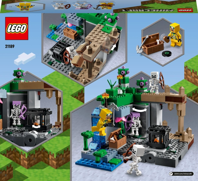 Конструктор LEGO Minecraft Підземелля скелетів 364 деталі (21189)