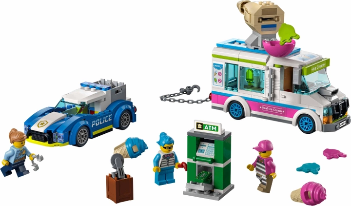 Конструктор LEGO City Поліцейське переслідування фургона з морозивом 317 деталей (60314)