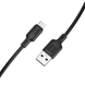 Кабель BOROFONE BX113 Lenny silicone charging data cable Micro(L=3M) Black (6941991115547)
