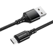 Кабель BOROFONE BX54 Ultra bright Micro-USB 1m 2.4A Black (6931474745811)
