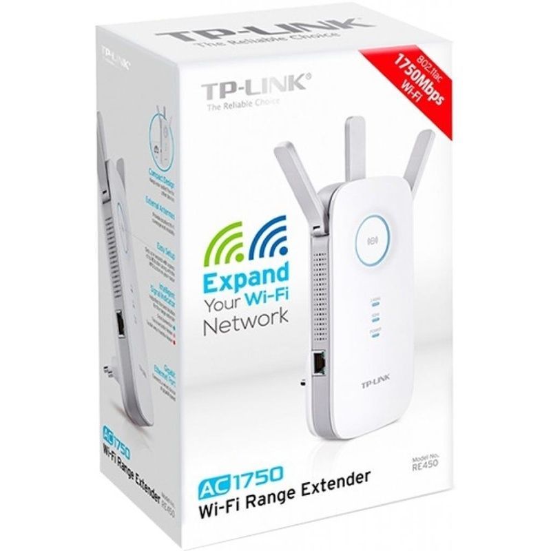 Усилитель Wi-Fi сигнала TP-Link RE450 AC1750, 1хGE LAN (RE450)
