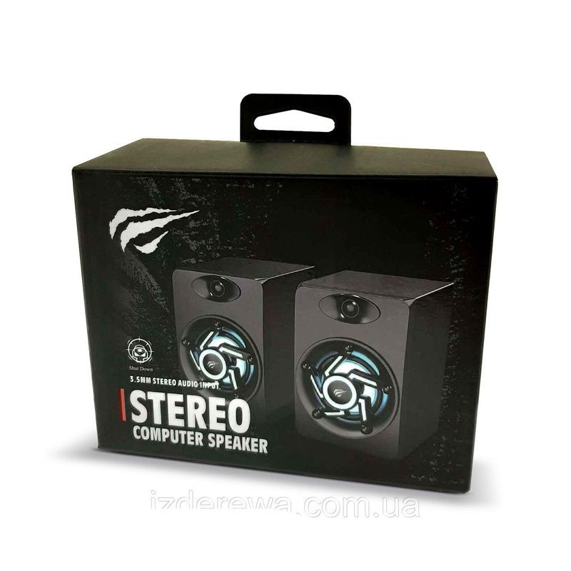 Колонки чорні, динаміки з підсвіткою HAVIT HV-SK706 USB