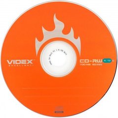 Компакт диск Videx CD-RW 700 Mb 4-10x bulk