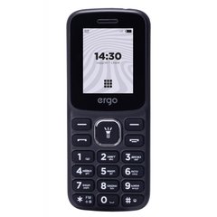 Мобільний телефон Ergo B182 Black, Чорний, 32 Mb, 32 Mb