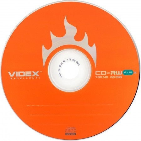 Компакт диск Videx CD-RW 700 Mb 4-10x bulk