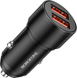 Автомобильное зарядное устройство BOROFONE BZ19 Wisdom dual port car charger Black (6974443387308)