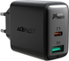 Мережевий зарядний пристрій ACEFAST A5 PD32W(USB-C+USB-A) dual port charger Black (AFA5B)