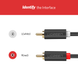 Аудиокабель UGREEN AV104 2RCA Male to 2RCA Male Cable 1m (Black)(UGR-30747)
