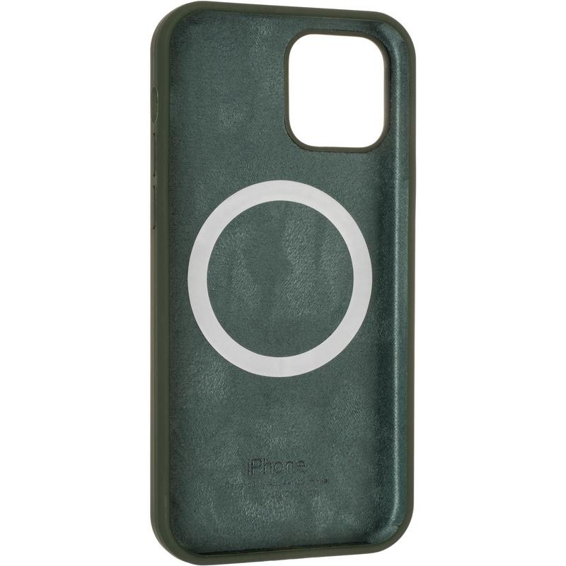 Оригинальный чехол Full Soft Case (MagSafe) for iPhone 12/12 Pro Dark Green