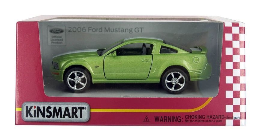 Машинка Kinsmart Ford Mustang GT w/ printing 2006 1:38 KT5091WF
