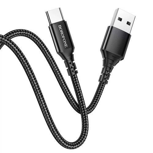 Кабель BOROFONE BX54 Ultra bright Type-C 1m 2.4A Black (6931474745835)