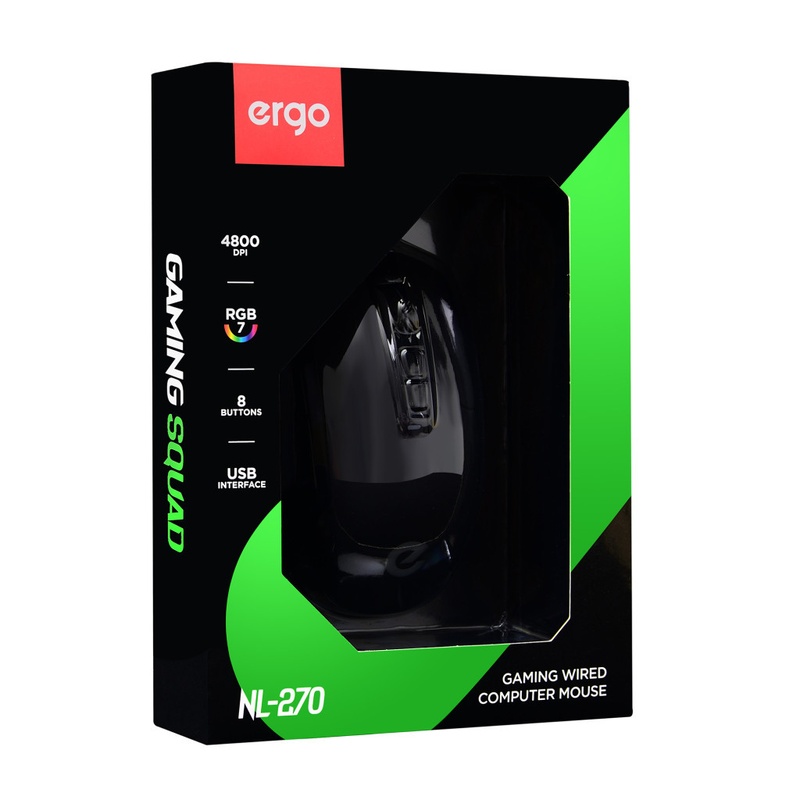 Мышка Ergo NL-270 USB Black (NL-270)