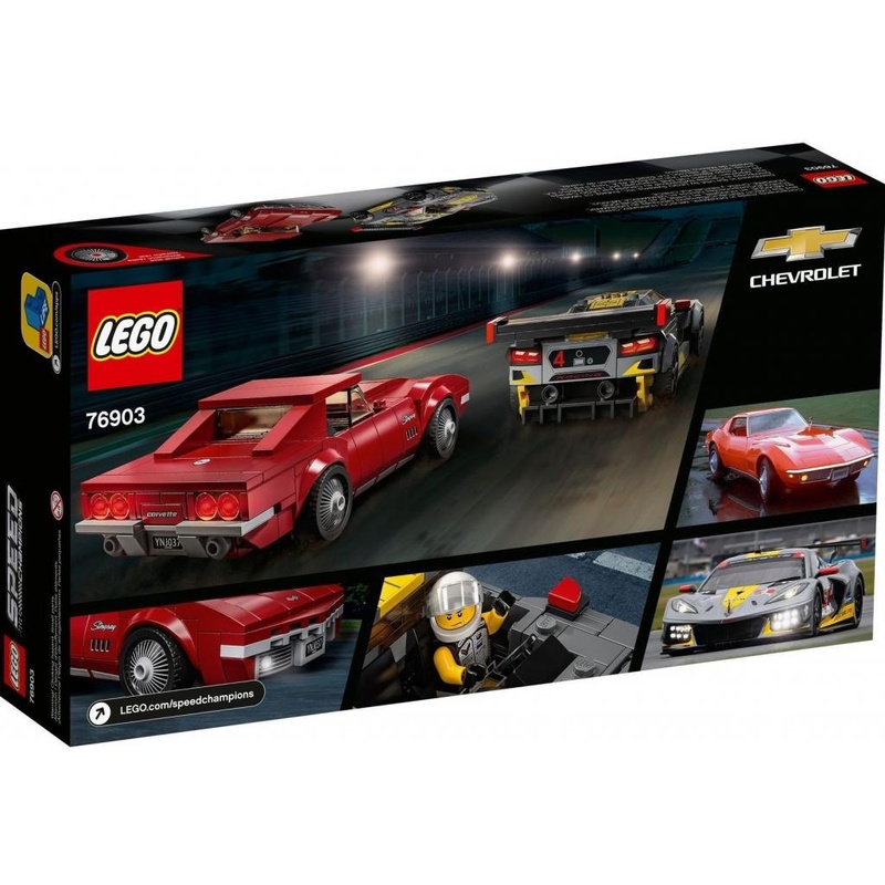 Конструктор LEGO Speed Champions Chevrolet Corvette C8.R Race Car and 1968 Chevrolet Corvette 512 деталей (76903)