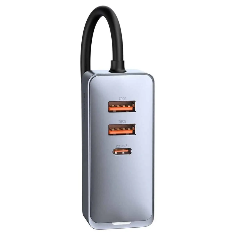 АЗУ Baseus Share Together PPS Multi-port Fast charging with extension cord 120W 2U+2C Gray (CCBT-A0G)
