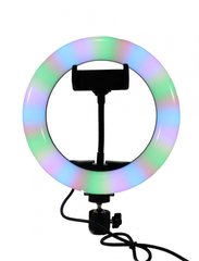 Кольорова кільцева лампа для фото (Led кільце 20см) MJ20 RGB