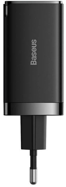 Сетевое зарядное устройство для Baseus GaN5 Pro Fast Charger 2C+U 65W EU Black + Кабель Type-C to Type-C 100W(20V/5A) 1m Black (CCGP120201)