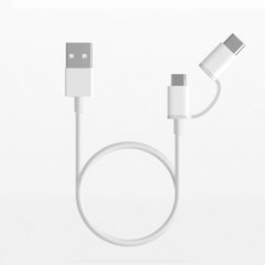 Кабель Xiaomi Mi 2in1 USB Cable micro/type-c 30cm White