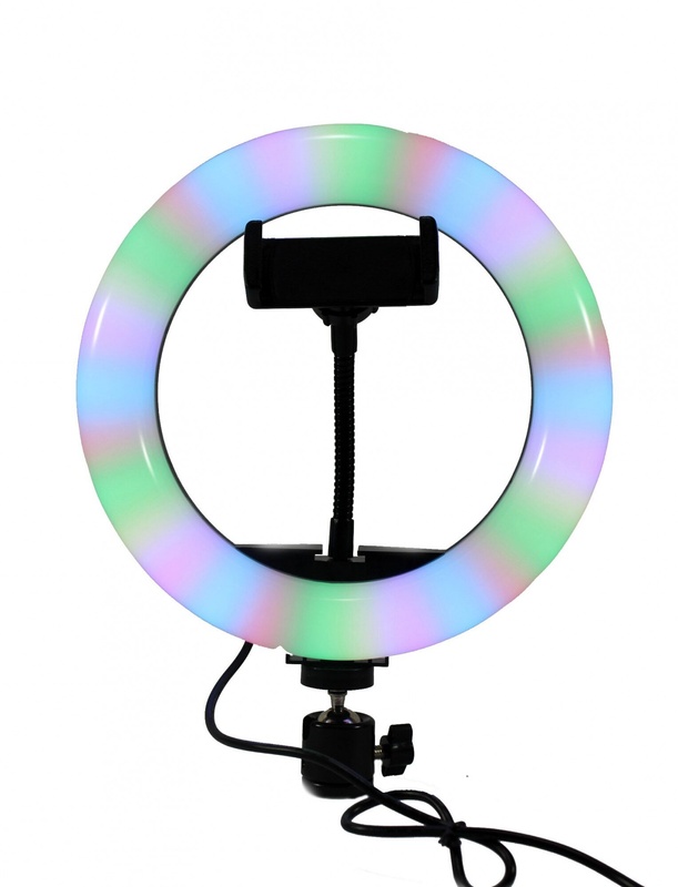Разноцветная кольцевая лампа для фото ( Led кольцо 20см ) MJ20 RGB