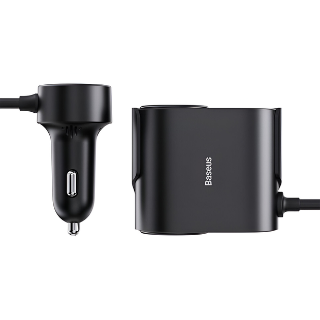 Автомобильное зарядное устройство Baseus High Efficiency Pro 1-for-2 Car Cigarette Lighter 30W Cosmic Black (C00455300121-00)