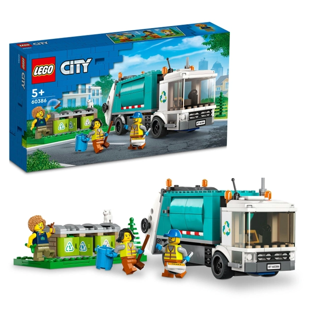 Конструктор LEGO City Сміттєпереробна вантажівка 261 деталь (60386)