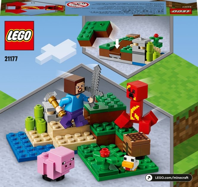 Конструктор LEGO Minecraft Ловушка Крипера 72 детали (21177)