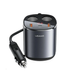 АЗУ Usams US-CC151 C28 245W 2A+C 3 Ports + Dual Cigarette Lighters Digital Display Fast Car Charger Grey (CC151TC01)