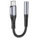 Кабель-перехiдник HOCO LS33 Type-C Digital 3.5 Audio converter Metal Gray (6931474761163)