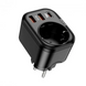 Мережевий зарядний пристрій HOCO NS3 Multifunctional socket(including 1C2A PD20W fast charge) Black (6931474766168)