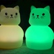 Силіконова світлодіодна лампа Colorful Silicone Cat