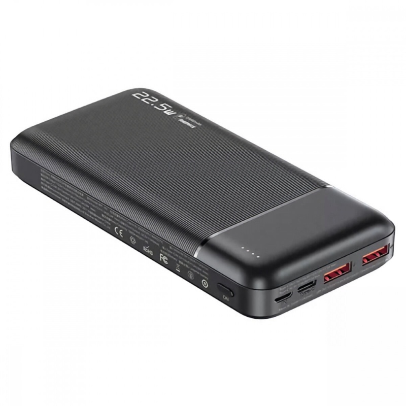 Повербанк REMAX Lango II Series QC 22.5W + PD 18W Multi-compatible Fast Charging Power Bank 20000mAh RPP-192 Black